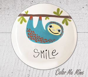 Fish Creek Sloth Smile Plate