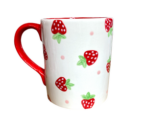 Fish Creek Strawberry Dot Mug