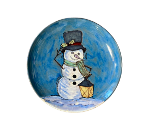 Fish Creek Rustic Glazed Snowman