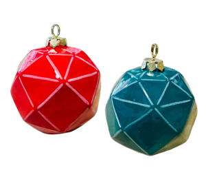 Fish Creek Jewel Toned Faceted Ornament