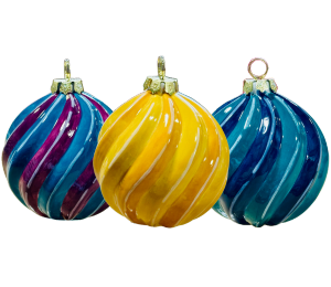 Fish Creek Jewel Toned Spiral Ornament